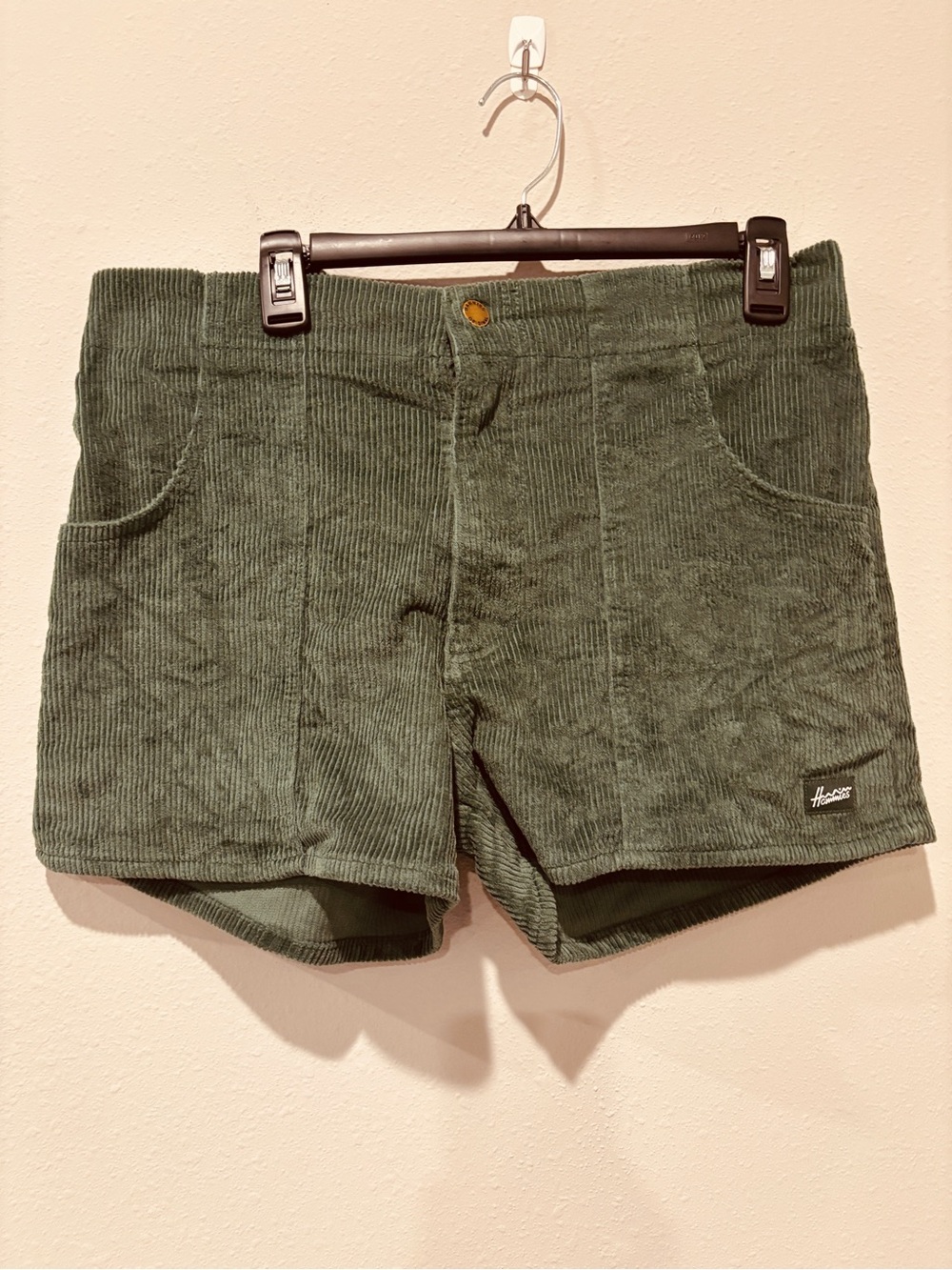 Hammies High-Rise Corduroy Women's Shorts in Olive Green Summer Comfy Outdoor